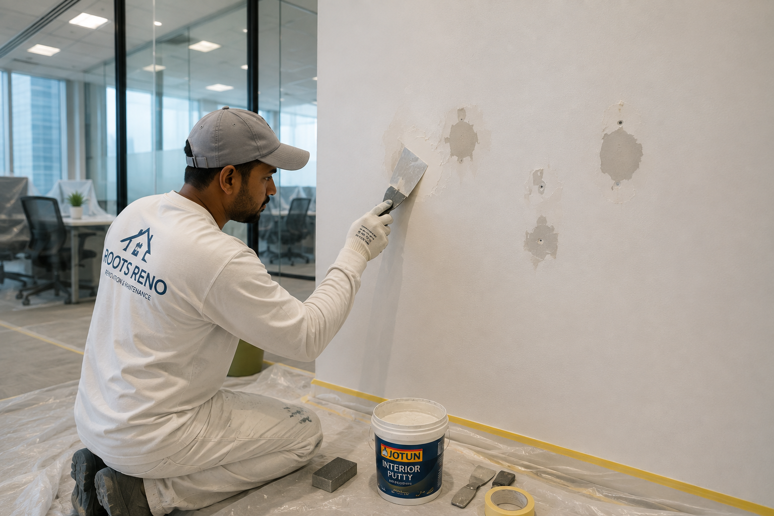 Professional office painters working in Dubai