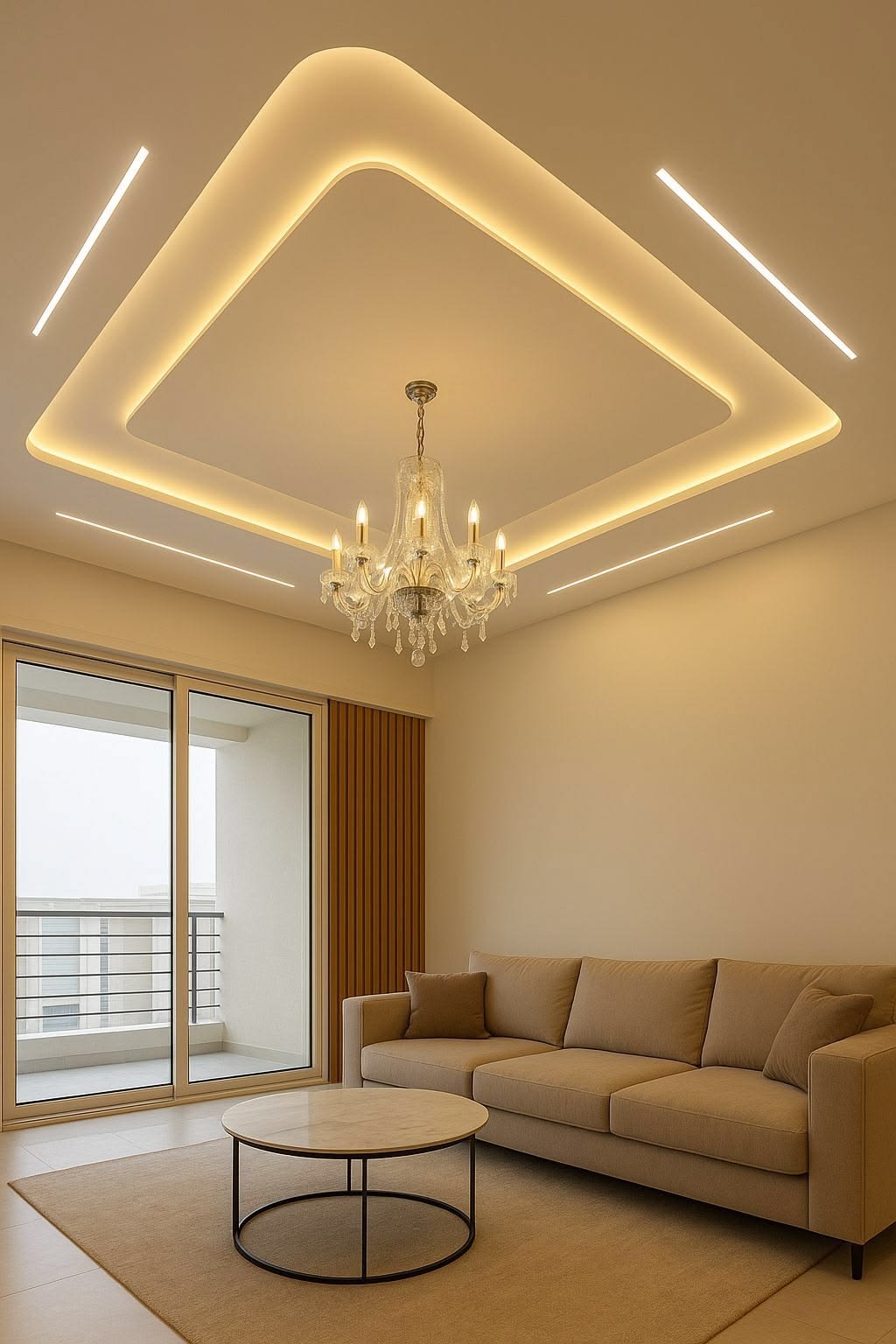 Professional ceiling painting contractor working in a Dubai property
