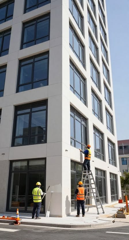 Commercial painting services for a business interior in Dubai