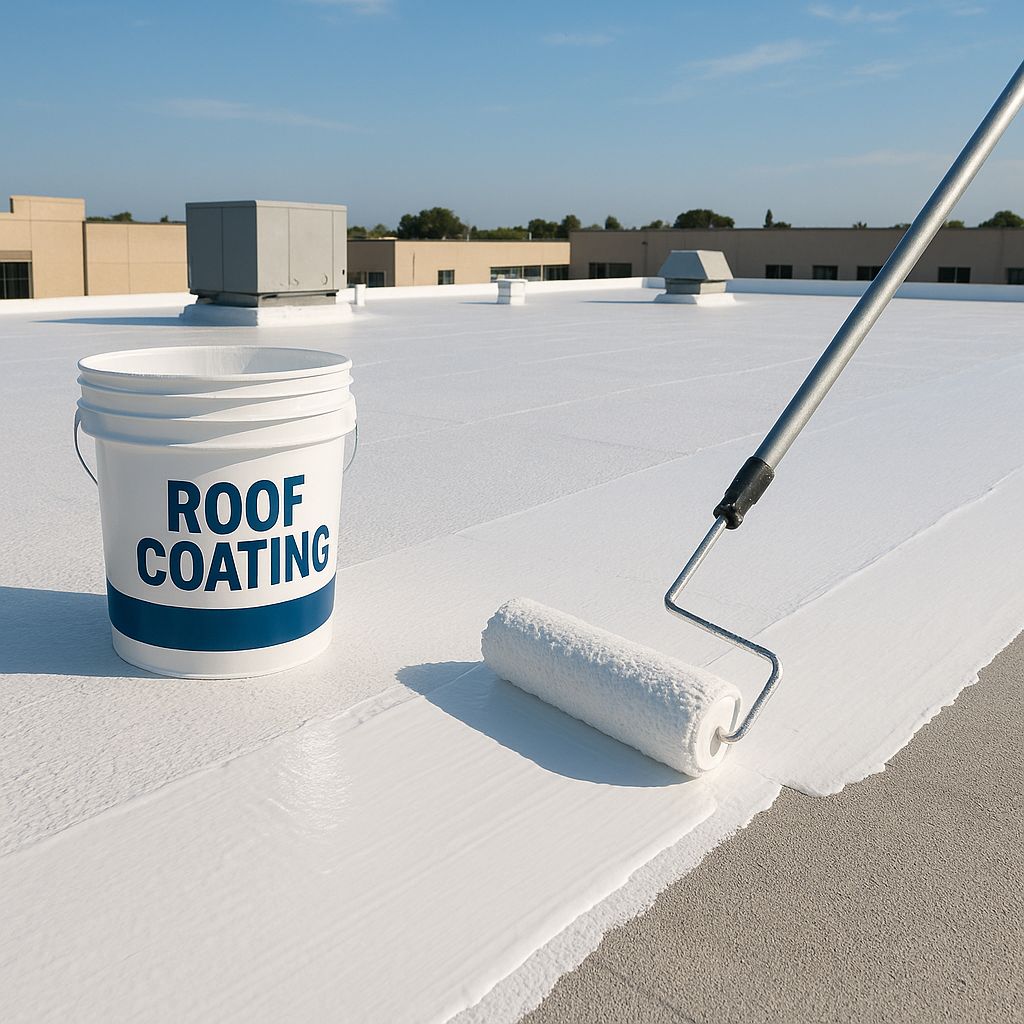 Waterproofing contractor inspecting and treating a property surface in Dubai